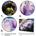 thumbnail image 3 of Designart "violet Morning Glory Graceful I" Floral Floater Framed Wall Art Print, 3 of 7
