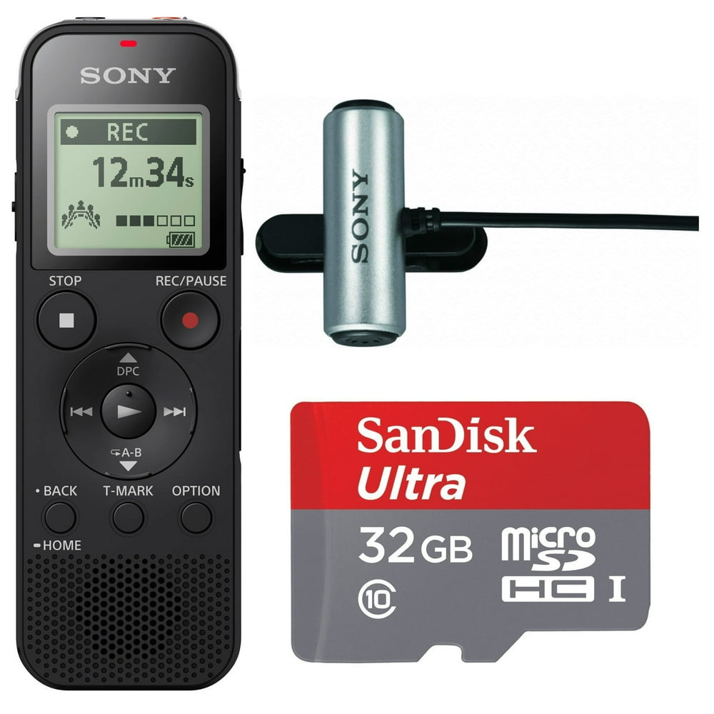 Sony Digital Voice Recorder with Builtin Stereo Mic and 32GB Card