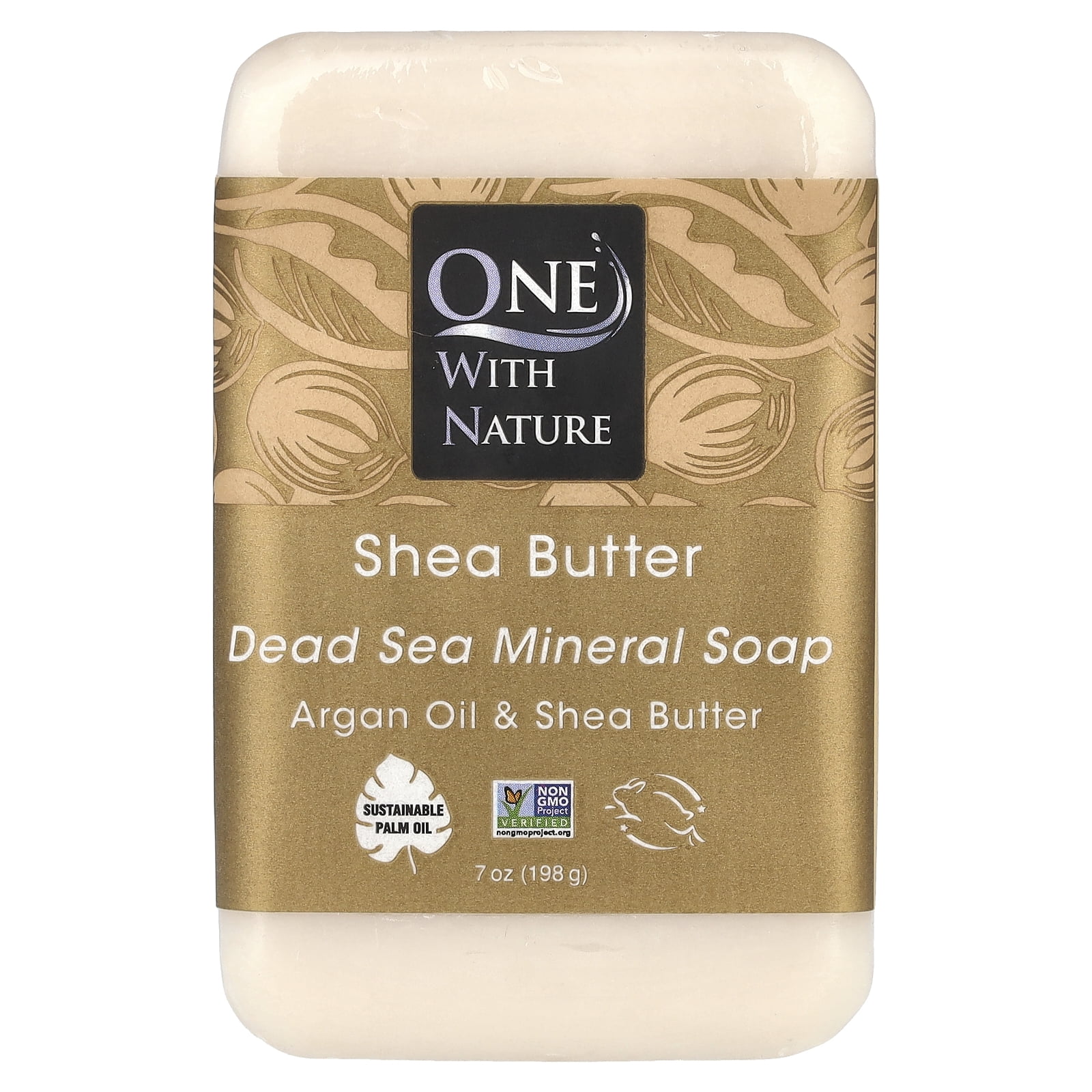 One With Nature Dead Sea Minerals Shea Butter Soap 7 oz Bar Soap