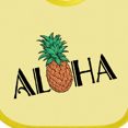 thumbnail image 4 of Inktastic Aloha- with Pineapple Boys or Girls Baby Bib, 4 of 4