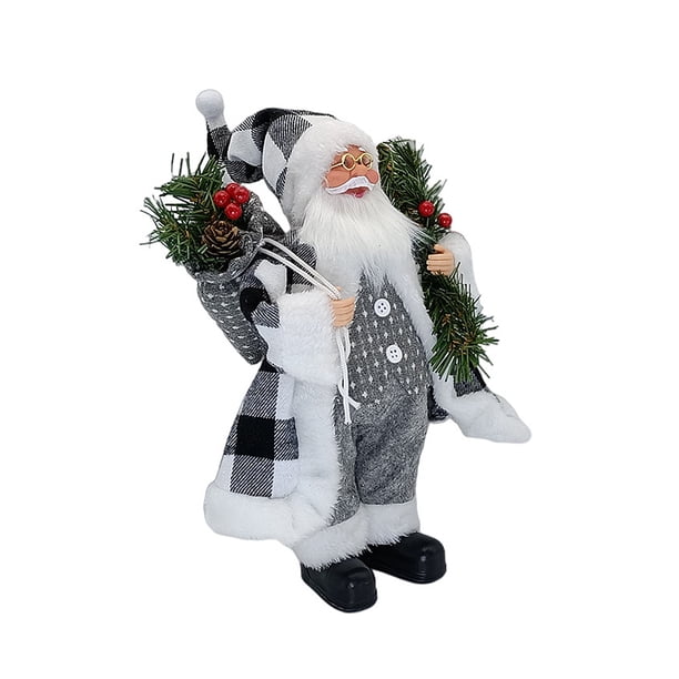 Matsuzay Muñeco Feliz Navidad Santa Claus adorno de pie fiesta de año nuevo DIY artesanía escena decoración Navidad Año Nuevo regalos para niños Kits de decoración para fiestas No.02 Matsuzay HA008850-02