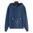 thumbnail image 5 of YAYUBA Fleece pet Cat Small Day Pouch Hoodie Carrier Holder Carrying Sweatshirt Kangaroo Pocket, 5 of 8