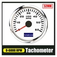 thumbnail image 2 of 52mm Car 6000 RPM Tachometer Waterproof Tach Hour Meter Hour meter Gauge LCD Display With Red Backlight For Marine Boat ,Wide Applicability, 2 of 7