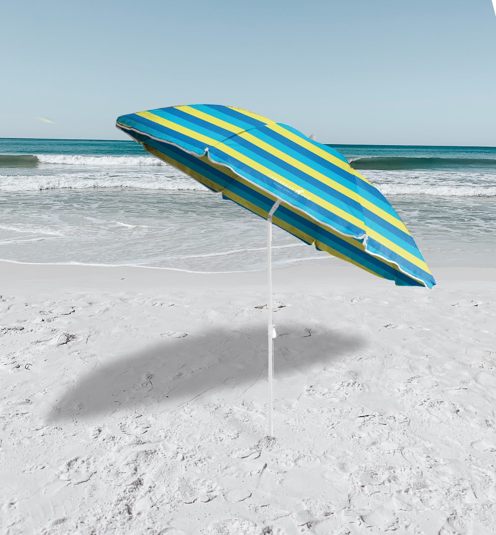 Caribbean Joe 6ft Beach Umbrella with UV Protection and Matching Case