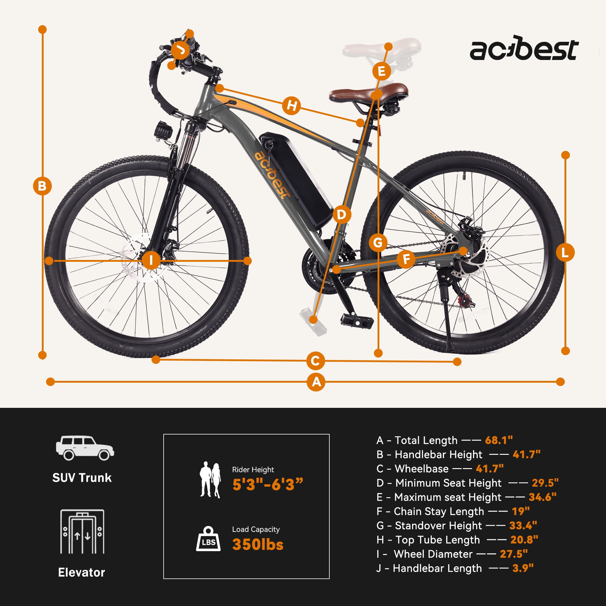 Electric Bike for Adults, 1200W Peak Mountain Ebike, 27.5" Adult Electric Bicycle with 48V Removable Battery, 21 Speed, Grey