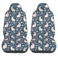 thumbnail image 2 of Fotbe Cute Rabbit Floral Pattern Automotive Seat Covers for Cars Trucks and SUVs – Car Seat Covers for Front Seats,Protective Seat Covers,Vehicle Seat Covers, Set of 2, 2 of 9