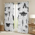 thumbnail image 2 of Manfei Wild Insects Blackout Curtains Set of 2 (52x84 Each), Butterfly Dragonfly Moth Window Curtains, Vintage Animal Theme Curtains and Drapes, Luxury Bedroom Decor, 2 of 6