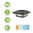 thumbnail image 3 of Yards & Beyond Solar Powered Black LED Solar Landscape Post Cap Light with Plastic Lens, 5 Lumens, 4 pack, 3 of 7