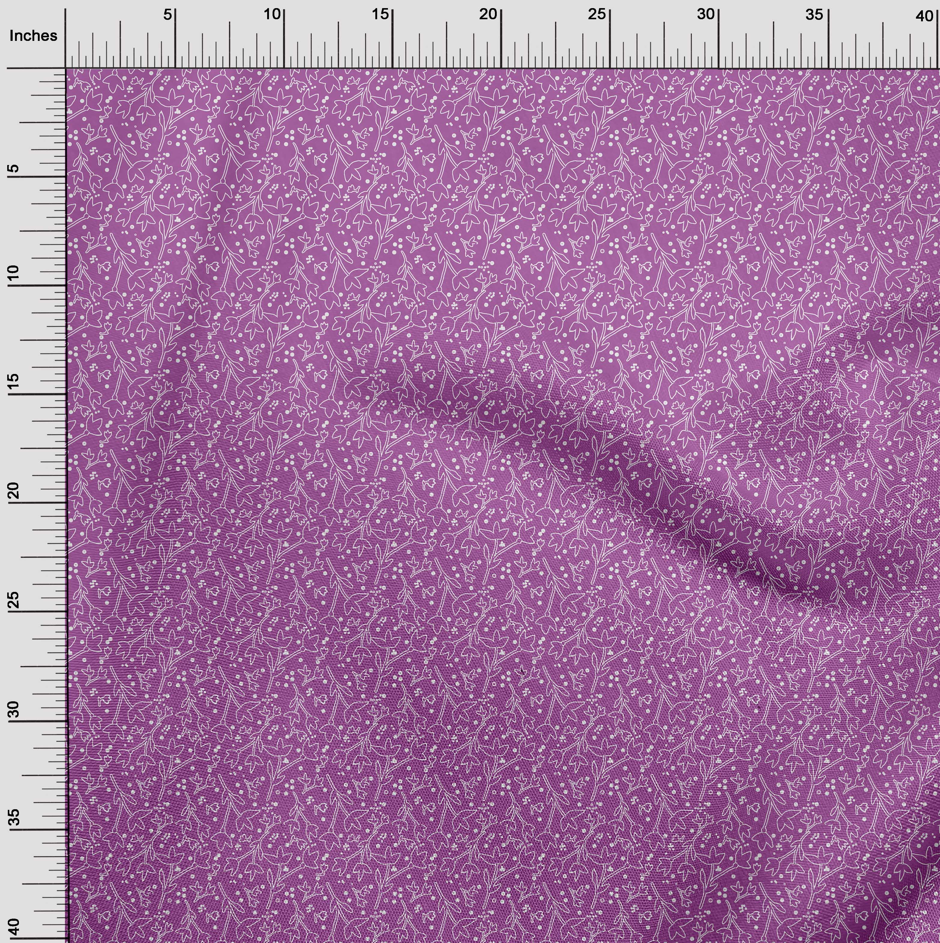 oneOone Polyester Lycra Purple Fabric Florals Quilting Supplies Print Sewing Fabric By The Yard 56 Inch Wide