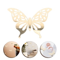 Pretyzoom 12Pcs Butterfly Wall Decals Durable Mirror Stickers for Party and Home Decoration