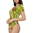 thumbnail image 2 of Easygdp Tropical Summer Fruit Women'S Waist-Cinching Short-Sleeved Onesie, Olastic Onesiet,Snaps At Bottom,Easy To Put On And Take Off - Small, 2 of 9