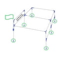 thumbnail image 2 of 1 5/8" Foot Pad Canopy Fittings - 8pc Galvanized Steel Ground Plate for Chain Link Fence, Umbrella Stand, Flag Pole - Welded Connections, 2 of 2