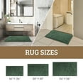 thumbnail image 5 of GTNSHUAI Extra Thick Luxury Chenille Bathroom Rug, Non-Slip Absorbent Bath Mat, 16" x 24", Dark Green, 5 of 6
