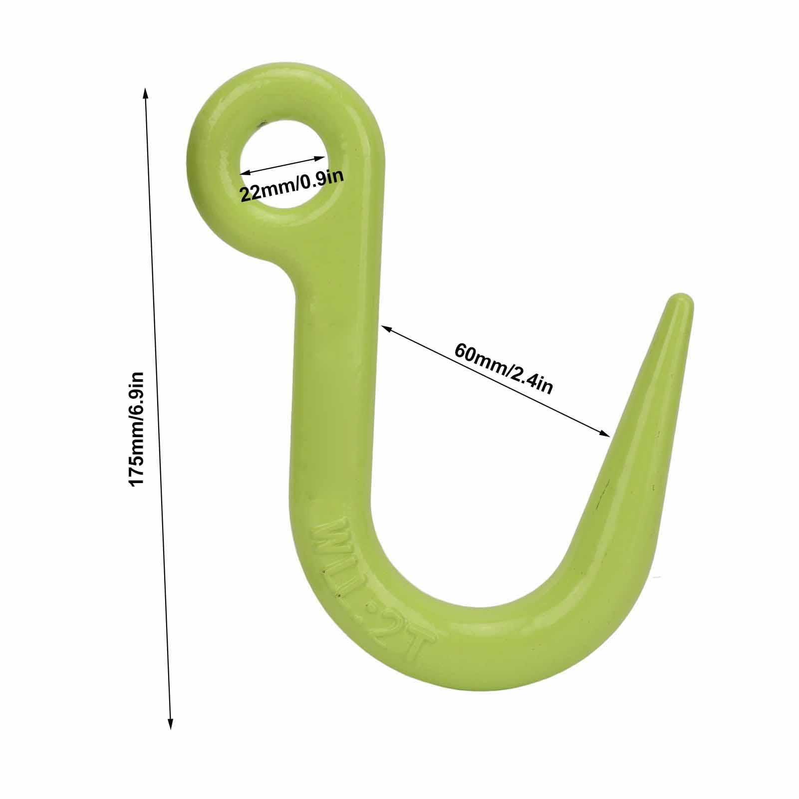 Yajisi 2‑Ton Alloy Steel Crane Hook – Heavy‑Duty Lifting Hook with Large Opening Ring Eye, Swivel Design, 1.55 lb Weight