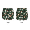 thumbnail image 3 of Yiaed Festive Forest Friends Print Women's Running Shorts with Liner 3 Zipper Pockets Elastic Workout Athletic Gym Yoga Shorts-, 3 of 7