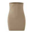thumbnail image 5 of Wxolcjlv Womens Solid Tube Mini Skirt Strapless Waist Slim Silhouette Club Night Short Skirts, 5 of 6