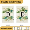 thumbnail image 3 of 12x18Inches Monogram Letter D Garden Flag Double Sided Floral Yard Flags Small Burlap Family Last Name Initial Garden Flags for Outside Decoration, 3 of 6