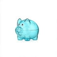thumbnail image 1 of PS Money Saving Box Portable Reusable Removable Stopper Replacement Saving Box Birthday Transparent Animal Shape Coin Case Bank Birthday Gift Blue S, 1 of 7