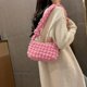 thumbnail image 2 of Bolso Hobo Plumón para Mujer Bolso Mano Informal Con Forma Globo Bolso Compras para Las Axilas (rojo Rosa), 2 of 9
