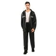 thumbnail image 5 of Stamzod Rain Suit For Men Long Button Up Zipper Detachable Hat Split Long Sleeve Hooded Raincoat Rain Pants Set Outdoor Men's Suits On Clearance, 5 of 7