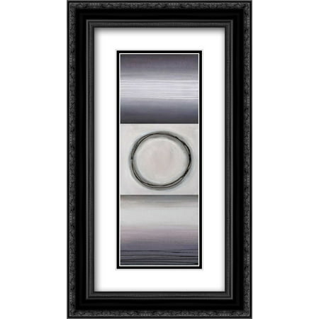 Lavender in Motion I 2x Matted 14x24 Black Ornate Framed Art Print by
