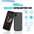 thumbnail image 3 of RUNSY Battery Case for iPhone 12 Mini, 4000mAh Rechargeable Extended Battery Charging Charger Case, Add 100% Extra, 3 of 5