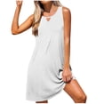 thumbnail image 2 of Robes d'Été pour Femmes 2025 Zeophrasy Robe d'Été Sans Manches à Poches Latérales en Liquidation à Moins de 5, 2 of 8