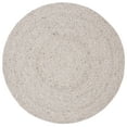 thumbnail image 2 of SAFAVIEH Braided Ronan Solid Reversible Area Rug, Light Gray, 3' x 3' Round, 2 of 10