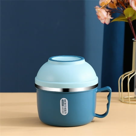 

Yedhsi Wholesale Stainless Steel Bowl Large Capacity Fast Food Cup Student Tableware Set Instant Noodles Bowl Rice Bowl Lunch Box for Kitchen Accessories