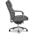 thumbnail image 4 of La-Z-Boy Sutherland Bonded Leather Office Chair w/Padded Arms in Moon Rock Gray, 4 of 15