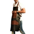 thumbnail image 4 of LINDSEY STREET Leather Apron with Pockets Leather Butchers Apron Bib Barista Baker Bartender BBQ Chef Barber Uniform, 4 of 5