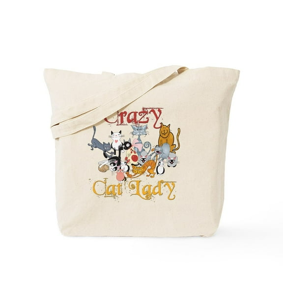CafePress - Crazy Cat Lady Tote Bag - Unisex Canvas Tote Bag, Beige, 1-Piece