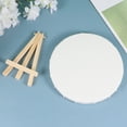thumbnail image 6 of OATIPHO 4Pcs White Round DIY Panels Canvas Frame Set Blank Painting Board for Oils Acrylics and Tempera, 6 of 8