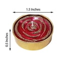 thumbnail image 5 of BalsaCircle 2 Red Gold Glitter Unscented Rose Tealight Wax Candles, 5 of 6