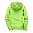 thumbnail image 6 of Unisex Reflective Zip-Up Hoodie with Storage Pouch - Lightweight Quick-Dry Windbreaker Jacket for Running, Cycling & Fishing, Breathable UV Sun Protection Sportswear Fluorescent Green XXL, 6 of 9