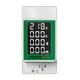 thumbnail image 3 of 2X Medidor de Energía Eléctrica de Riel DIN Medidor Electrónico de Kwh Vatímetro Voltímetro Amperímetro Multidigital AC 50-300V 100A, 3 of 5