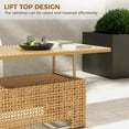 thumbnail image 3 of Grand Patio Outdoor Adjustable Steel Slat Lift Top Coffee Dining Table, Beige, 17.75''H, 3 of 6