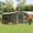 10*12FT Dark Gray with outside Tiny House, variant on 8x8 Outdoor Storage Shed with four daylight Windows Lockable Doors,Dark Gray