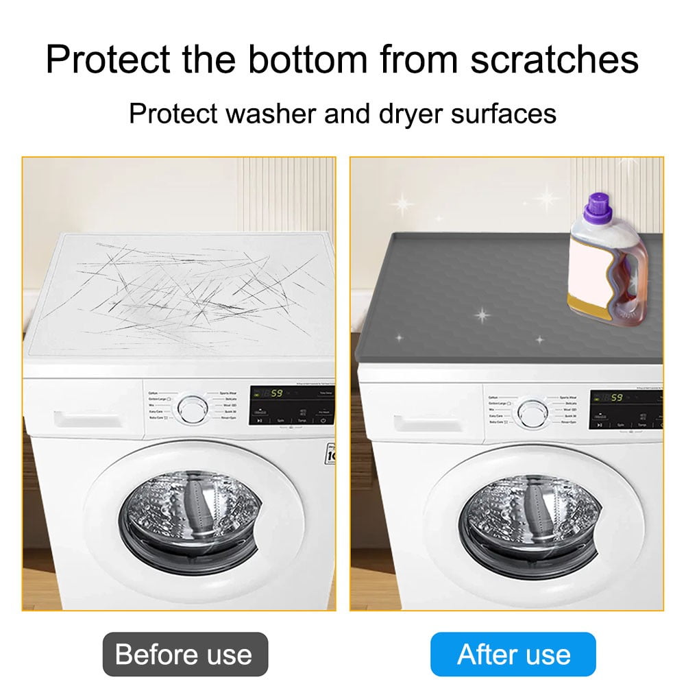 Fridge Silicone Mat with Raised Edge,Under Refrigerator Mat,Protect Carpet