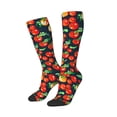 thumbnail image 2 of Vsdgher Tomatoes Print Thigh High Socks Extra Long Stretchy Sock Women Over Knee High Opaque Stocking Daily Wear, 2 of 5