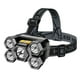 thumbnail image 2 of Xihbxyly Linterna Frontal Recargable, Alcance de 200 M, Diadema Ajustable, Carga Usb, Diseño Impermeable, para Exteriores, Senderismo, Camping, Luz de Trabajo Nocturno, 1 Lámpara + Cable Usb, 2 of 6