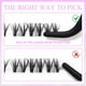 thumbnail image 5 of Kit de extensiones de pestañas VEYESBEAUTY Lash Clusters Whisper 8-16 mm, 5 of 6