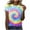 Yellow4, variant on SHTXOZHI Women's Tie-Dye T Shirts Trendy Summer Short Sleeve Crewneck Casual Tee Tops