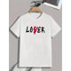 thumbnail image 2 of Men's Navy Blue "Lover" Graphic Tee - Casual Summer Short Sleeve T-Shirt with Round Neck, Machine Washable, Machine Washable Top, 2 of 6