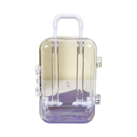 Suitcase Shape Lipstick Bag Women Small Card Luggage Storage Box Dolls Accessories Miniature Trolley Case Travel