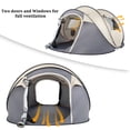 thumbnail image 5 of 4 Person Instant Pop Up Camping Tent, Automatic Easy Setup Family Tent with Mesh Windows & Dual Doors, Portable Waterproof Dome Tent for Outdoor Camping, Hiking, Fishing, Beach & Backyard, Khaki, 5 of 8
