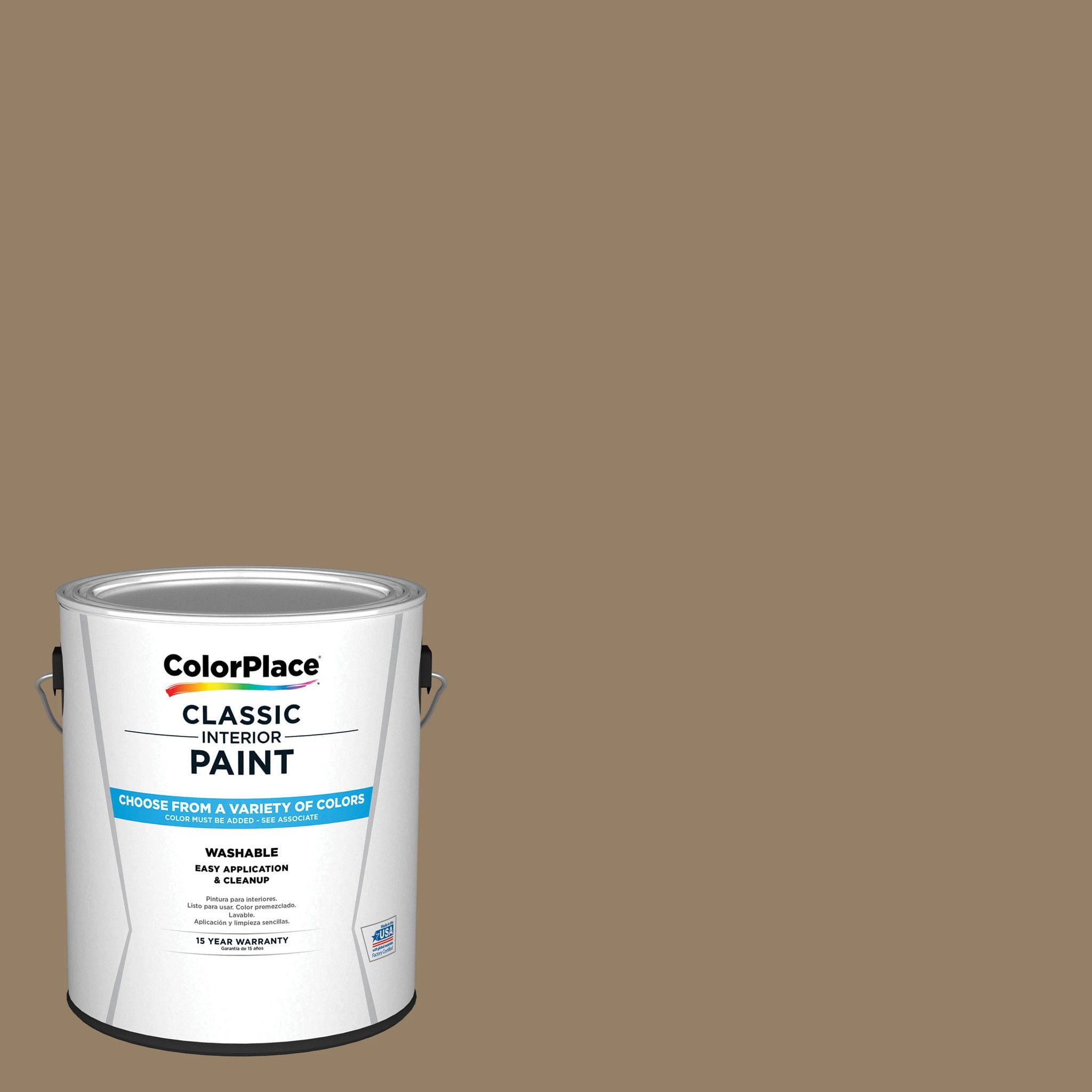 ColorPlace Classic Interior Wall & Trim Paint, Canvasback Brown, Satin