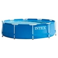 thumbnail image 2 of Metal Frame Above Ground Swimming Pool w/ 10 Foot Round Swimming Pool Cover, 2 of 10