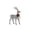 Silver, variant on JeashCHAT Christmas Reindeer Figurines, Red Velvet Deer Statues Tabletop Ornaments, Flocked Reindeer Sculpture Christmas Decorations for Living Room Table Shelf Office Home Decor, 8.26" x 4.33"
