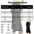 thumbnail image 3 of Evdexr Maxi Linen Skirts for Women Flared Tummy Control Polyester Ankle-Length Dress Boho Plus Size Mermaid Skirt Summer Drawstring Skirts with Pockets Black XL, 3 of 7